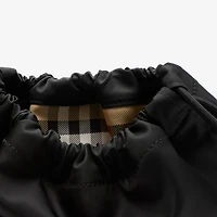 Reversible Horseshoe Drawstring Pouch​ in Black - Women, Nylon | Burberry® Official