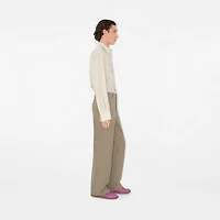 Relaxed Fit Striped Silk Shirt in Clam - Men | Burberry® Official