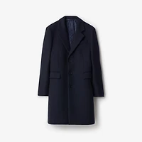 Wool Tailored Coat in Navy - Men | Burberry® Official