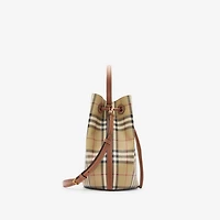Small Check Bucket Bag in Archive beige/briar brown - Women | Burberry® Official