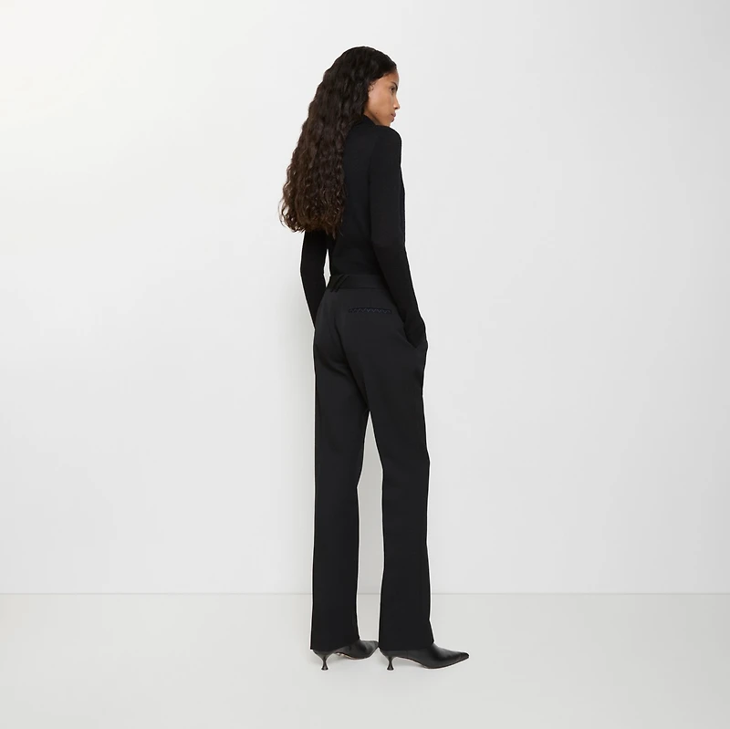 Grain de Poudre Wool Tailored Trousers in Black - Women | Burberry® Official