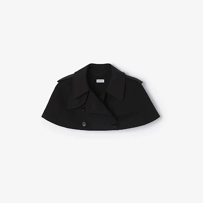 Gabardine Trench Capelet in Black | Burberry® Official