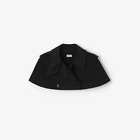 Gabardine Trench Capelet in Black | Burberry® Official