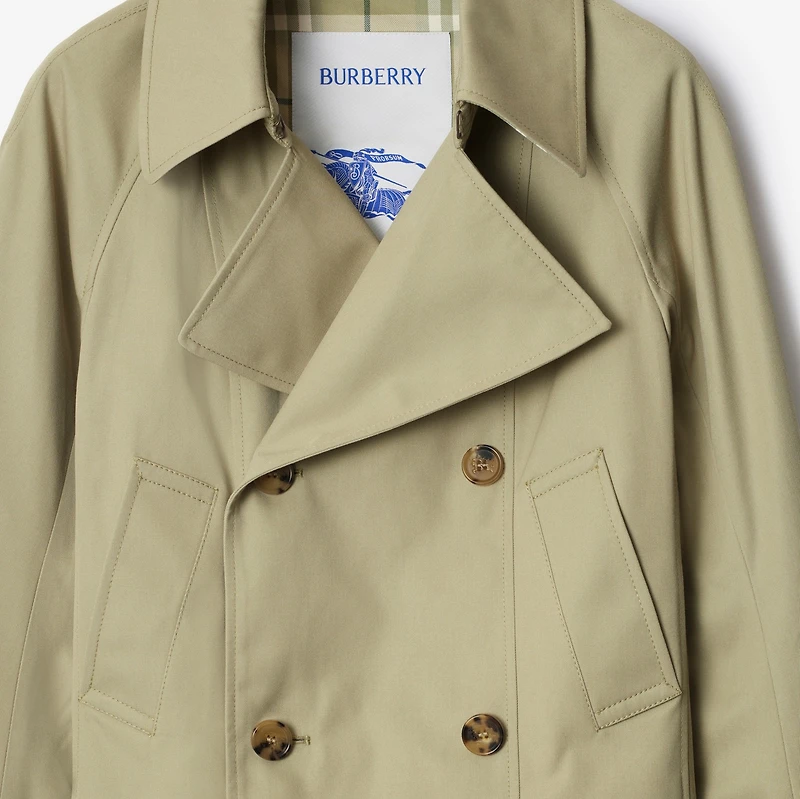 Cotton Blend Trench Jacket in Skylark - Women, Nylon | Burberry® Official