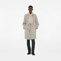 Wide Check Wool Scarf in Smoke | Burberry® Official