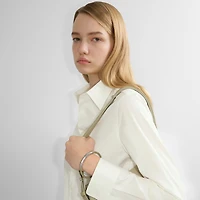 Leather Check Bracelet in Silver/artichoke - Men | Burberry® Official