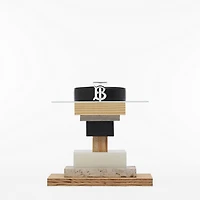 Monogram Motif Leather Belt in Black/palladium Grey - Women | Burberry® Official