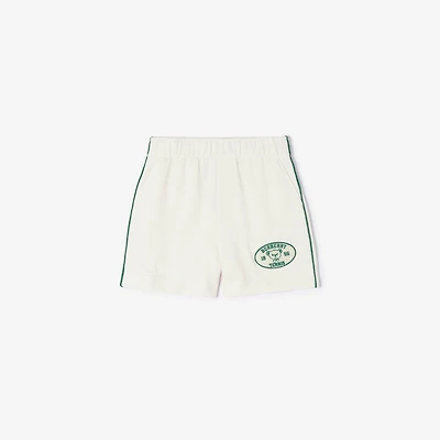 Tennis Bear Cotton Shorts in Chalk white | Burberry® Official