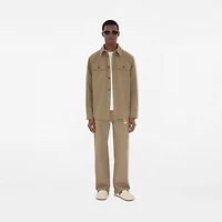 Cotton Overshirt in Quill - Men | Burberry® Official
