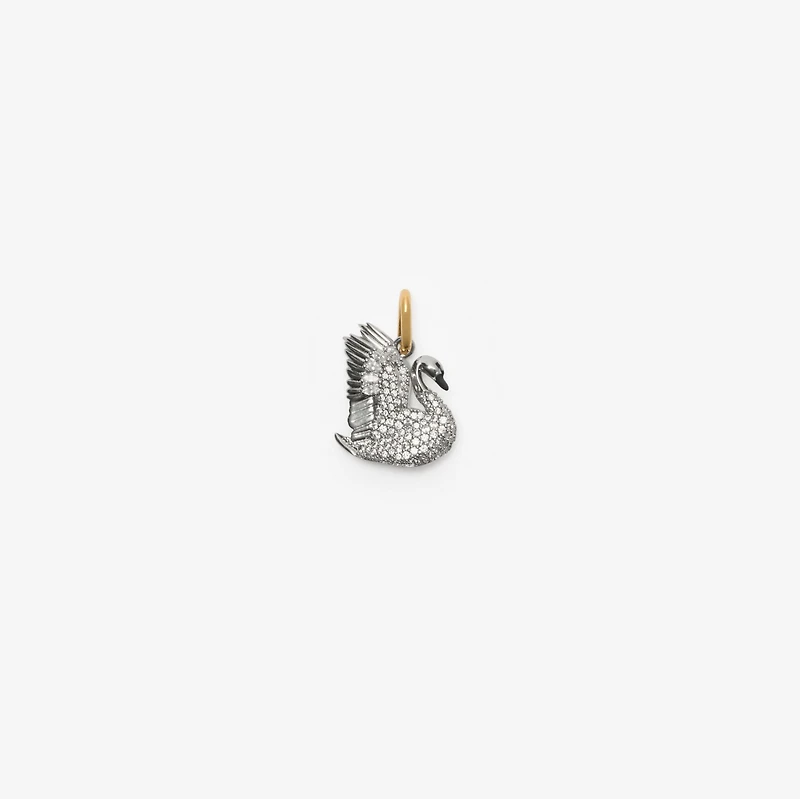 Swan Charm in Gold/multicolour - Women | Burberry® Official