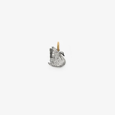 Swan Charm in Gold/multicolour - Women | Burberry® Official