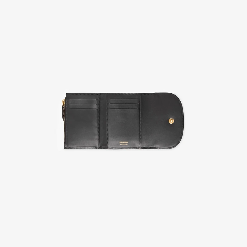 Small Check Folding Wallet in Dark birch brown - Women | Burberry® Official