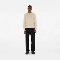 Check Label Wool Sweater in Nutmeg - Men | Burberry® Official