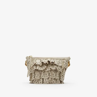 Mini Ruffle Bag in Soap beige - Women, Leather | Burberry® Official