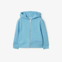 Cotton Zip Hoodie in Lizard | Burberry® Official