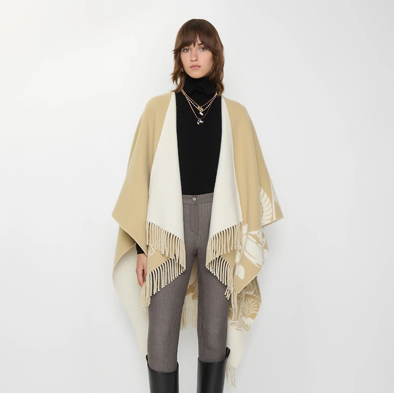 EKD Wool Cashmere Cape in Sand | Burberry® Official