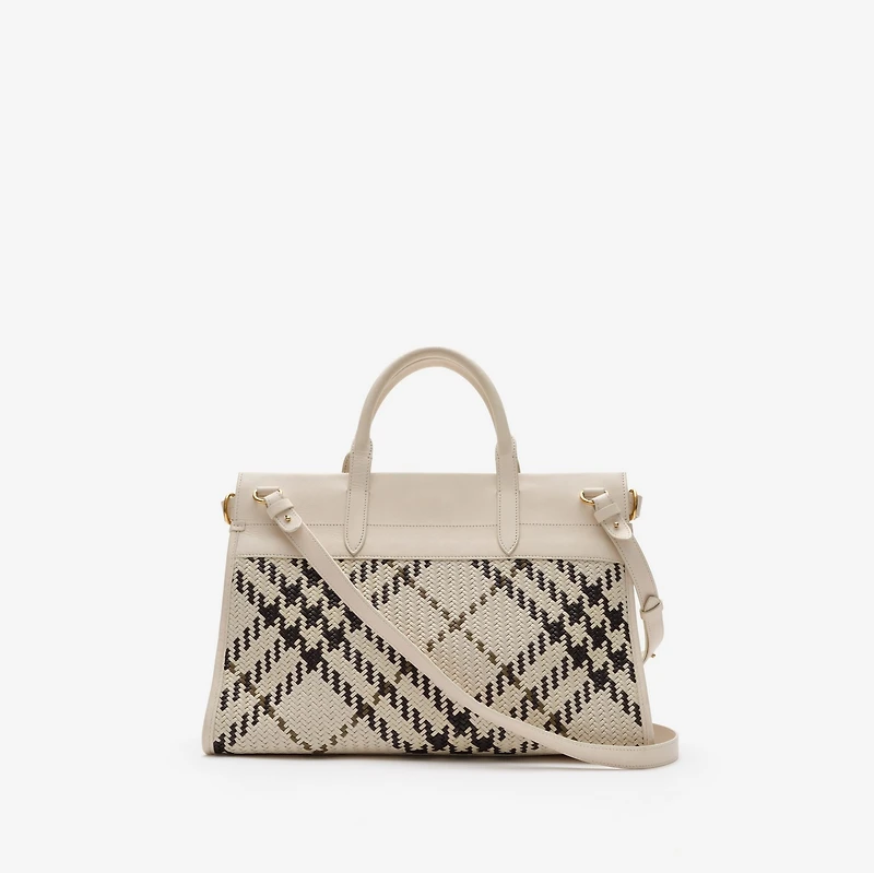 Medium Hampstead Tote in Light beige - Women, Leather | Burberry® Official