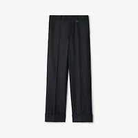 Wool Tailored Trousers in Brisk grey - Men | Burberry® Official