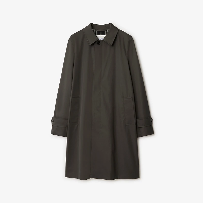 Long Gabardine Car Coat in Graphite grey - Men | Burberry® Official