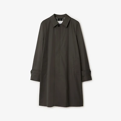 Long Gabardine Car Coat in Graphite grey - Men | Burberry® Official