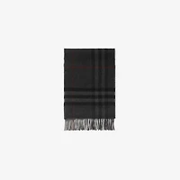 Contrast Check Cashmere Scarf in Grey/charcoal | Burberry® Official