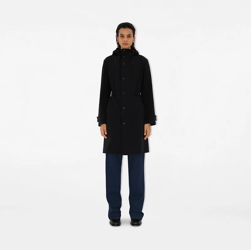 Nylon Cotton Parka in Black - Women | Burberry® Official