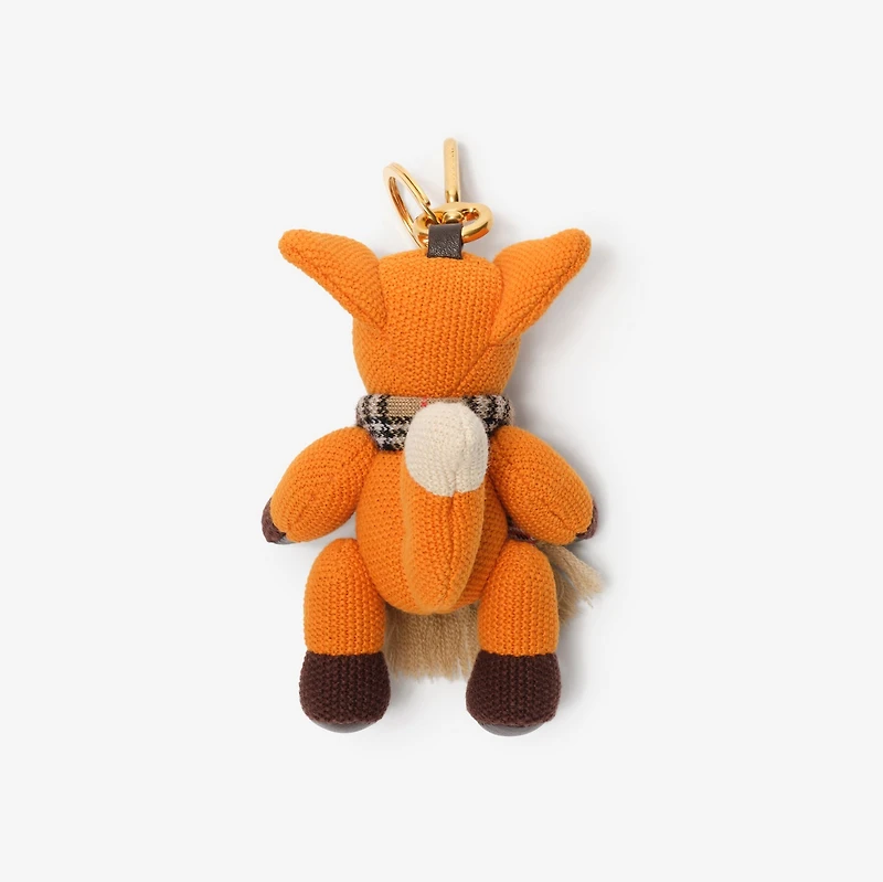 Fox Charm in Pumpkin orange - Women, Wool | Burberry® Official