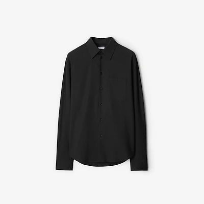 Stretch Wool Shirt in Brisk - Men | Burberry® Official