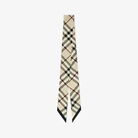 Skinny Check Silk Scarf in Stone | Burberry® Official