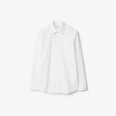Cotton Oxford Shirt in White - Men | Burberry® Official