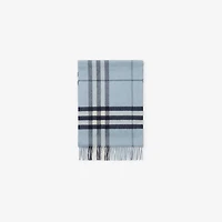 Check Cashmere Scarf in Bank blue | Burberry® Official