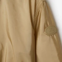 Short Checker-tape Nylon Parka in Flax - Women | Burberry® Official