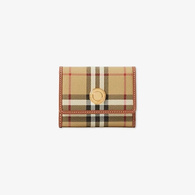 Small Check Folding Wallet in Archive beige/briar brown - Women | Burberry® Official