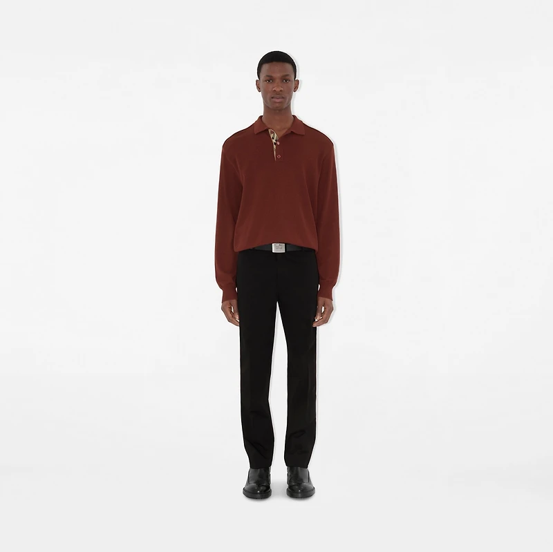 Cotton Chinos in Black - Men | Burberry® Official