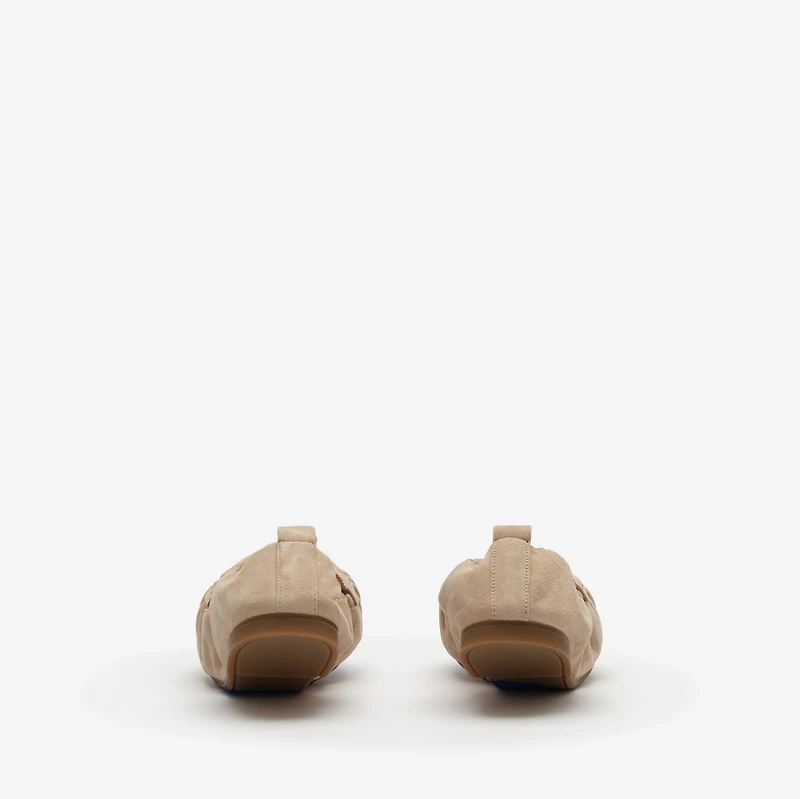 Suede Fawn Loafers in Flax beige - Women | Burberry® Official