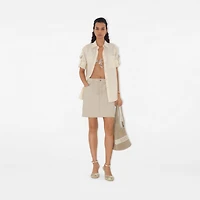 Regular Fit Silk Blend Shirt in Off white - Women | Burberry® Official