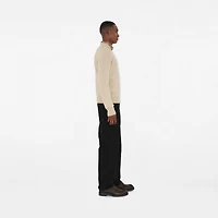 Check Label Wool Sweater in Nutmeg - Men | Burberry® Official