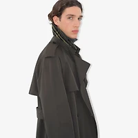 Long Gabardine Trench Coat in Graphite - Men, Cotton | Burberry® Official
