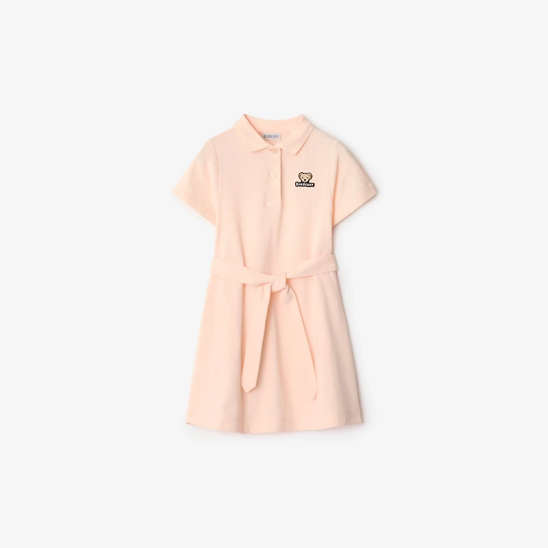 Cotton Polo Shirt Dress in Shell | Burberry® Official