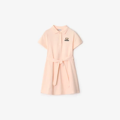 Cotton Polo Shirt Dress in Shell | Burberry® Official