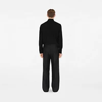 Slim Fit Cotton Silk Tuxedo Shirt in Black - Men | Burberry® Official