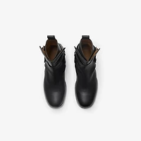 Leather Ledger Jodphur Boots​​ in Black - Men | Burberry® Official