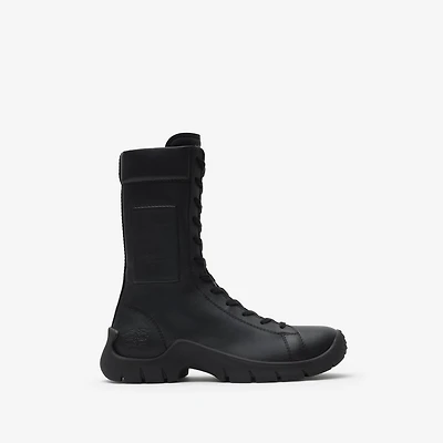 Leather Tone Boots​ in Black - Men | Burberry® Official