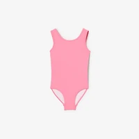 Check Trim Swimsuit in Floss pink | Burberry® Official