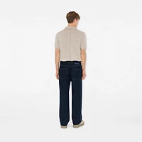 Regular Fit Jeans in Indigo blue - Men, Cotton | Burberry® Official