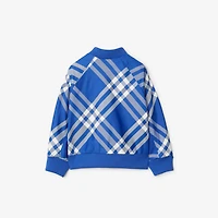 Check Nylon Bomber Jacket in Knight | Burberry® Official