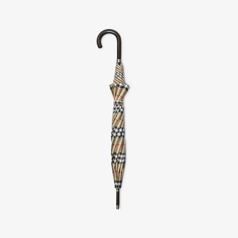 Check Walking Umbrella in Sand beige | Burberry® Official