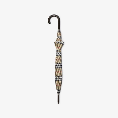 Check Walking Umbrella in Sand beige | Burberry® Official