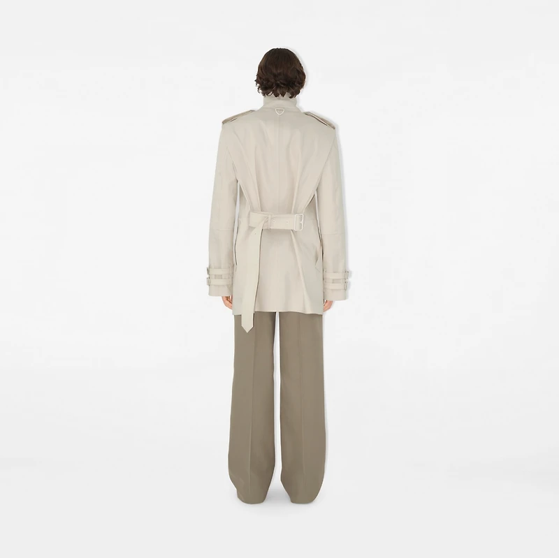 Bonded Cotton Trench Jacket in Sail - Men | Burberry® Official