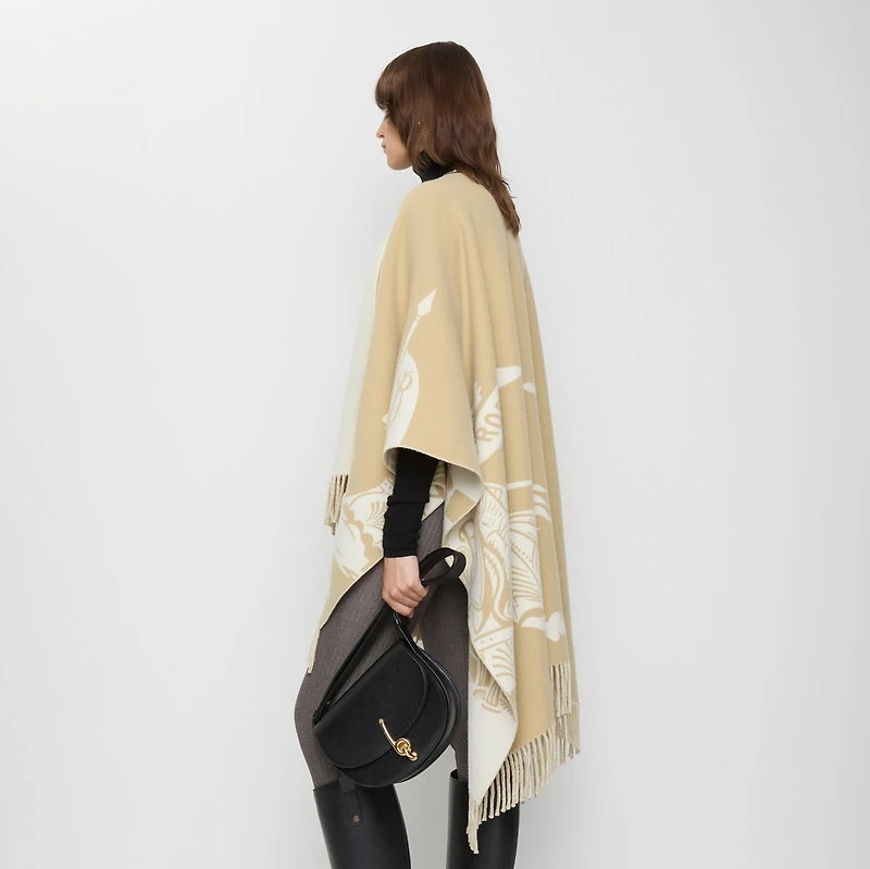 EKD Wool Cashmere Cape in Sand | Burberry® Official